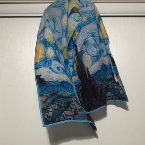 Blue Starry Night Art Scarf - Women's Accessory
